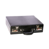 Black PU Leather Briefcase for 10 Watches and Jewelry