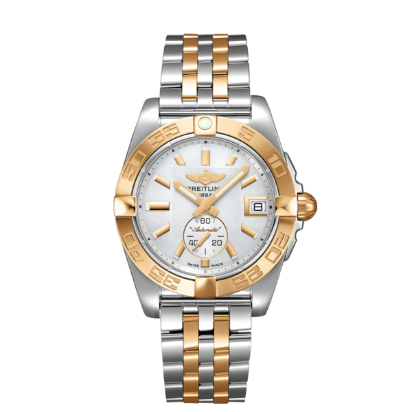 Breitling Galactic 36 Automatic C37330121A1C1 Stainless Steel and 18k Rose Gold with White Mother-of-Pearl Dial