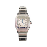Cartier Santos Galbée Steel Automatic Watch Ref. 2423 24mm Silver Dial