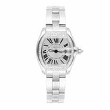 Cartier Roadster W62016V3 Ladies 30mm Stainless Steel Watch with Diamond Bezel