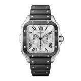 Cartier Santos WSSA0017 Chronograph 43mm Stainless Steel Silver Dial