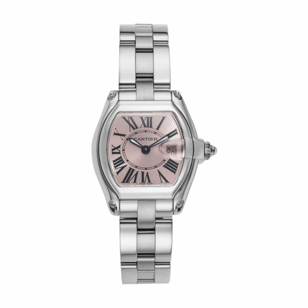 Cartier Roadster W62017V3 Pink Dial 36mm Stainless Steel