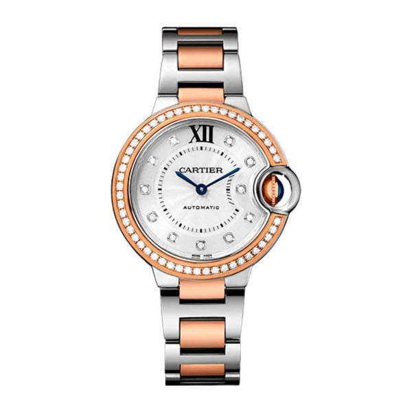 Cartier Ballon Bleu WE902077 33mm Stainless Steel and Rose Gold Automatic