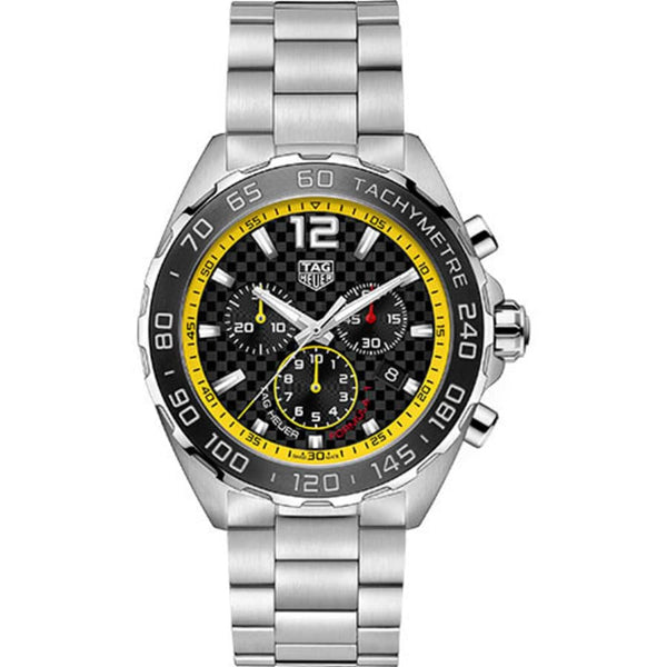 Tag Heuer Formula 1 Chronograph CAZ101AC.BA0842 43mm Steel Case Carbon Fiber Dial Steel Bracelet