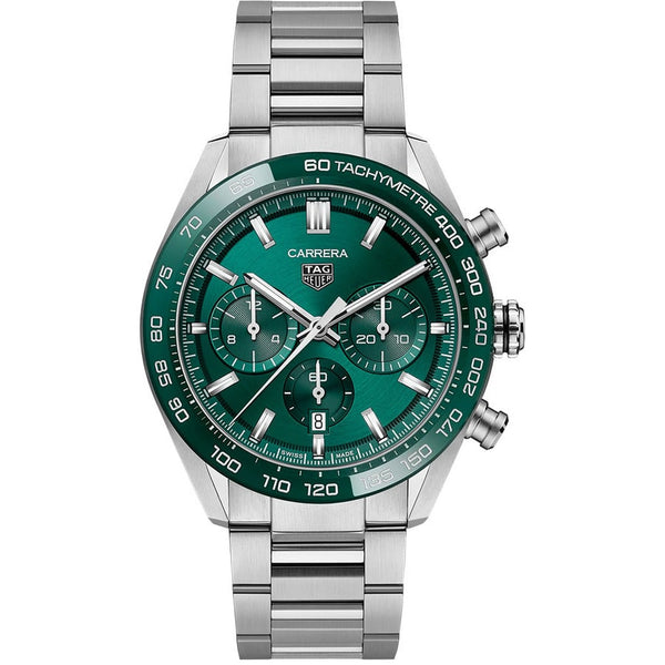 Tag Heuer Carrera CBN2A1N.BA0643 44mm Green Dial Steel Bracelet