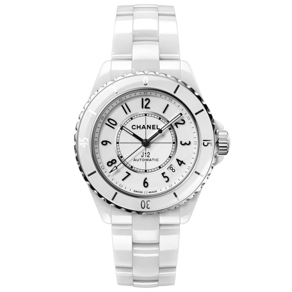 Chanel J12 H5700 38mm White Ceramic Watch with White Dial