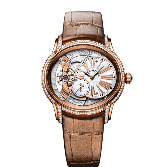 Audemars Piguet Millenary 77247OR.ZZ.A812CR.01 Hand-Wound 39.5mm Rose Gold Diamond-Set