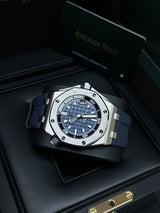 Audemars Piguet Royal Oak Offshore Selfwinding Chronograph 15720ST.OO.A027CA.01 Stainless Steel 42mm Blue Dial