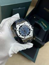 Audemars Piguet Royal Oak Offshore Selfwinding Chronograph 15720ST.OO.A027CA.01 Stainless Steel 42mm Blue Dial