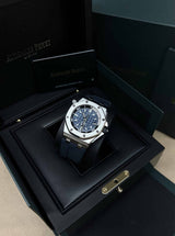 Audemars Piguet Royal Oak Offshore Selfwinding Chronograph 15720ST.OO.A027CA.01 Stainless Steel 42mm Blue Dial