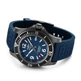 Breitling Superocean Automatic 46 Black Steel M17368D71C1S1 Blue Dial