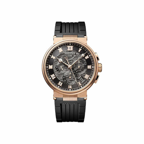 Breguet Marine Chrono 5527BR/G3/5WV 42mm Rose Gold Grey Dial Rubber Strap