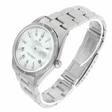 Rolex Oyster Perpetual Date 34mm Stainless Steel Reference 15010 White Roman Dial Circa 1988