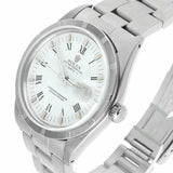 Rolex Oyster Perpetual Date 34mm Stainless Steel Reference 15010 White Roman Dial Circa 1988
