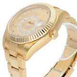 Rolex Sky-Dweller 42mm Yellow Gold Champagne Dial Oyster Bracelet 326938