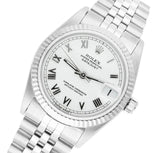 Rolex Datejust 68274 31mm White Roman Dial Stainless Steel with White Gold Bezel