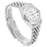 Rolex Datejust 68274 31mm White Roman Dial Stainless Steel with White Gold Bezel