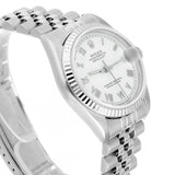 Rolex Datejust 68274 31mm White Roman Dial Stainless Steel with White Gold Bezel