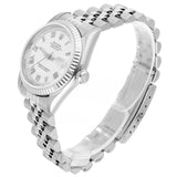 Rolex Datejust 68274 31mm White Roman Dial Stainless Steel with White Gold Bezel