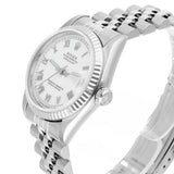 Rolex Datejust 68274 31mm White Roman Dial Stainless Steel with White Gold Bezel