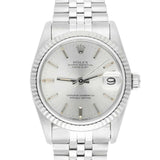 Rolex Datejust 31 Reference 68274 Silver Dial Stainless Steel Watch with White Gold Bezel