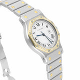 Cartier Santos Ronde 29mm Octagon Gold Women's Watch with Diamond Bezel