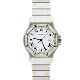 Cartier Santos Ronde 29mm Octagon Gold Women's Watch with Diamond Bezel