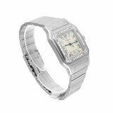 Cartier Santos Galbée W20018D6 29mm Stainless Steel Ladies Watch with Diamond Bezel