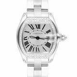 Cartier Roadster W62016V3 Ladies 30mm Stainless Steel Watch with Diamond Bezel