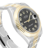 Rolex Datejust II 116333 41mm Two-Tone Oyster Black Arabic Dial with Box and Papers