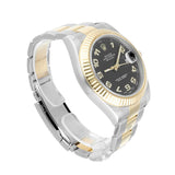 Rolex Datejust II 116333 41mm Two-Tone Oyster Black Arabic Dial with Box and Papers