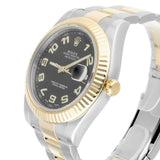 Rolex Datejust II 116333 41mm Two-Tone Oyster Black Arabic Dial with Box and Papers