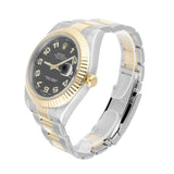 Rolex Datejust II 116333 41mm Two-Tone Oyster Black Arabic Dial with Box and Papers