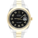 Rolex Datejust II 116333 41mm Two-Tone Oyster Black Arabic Dial with Box and Papers