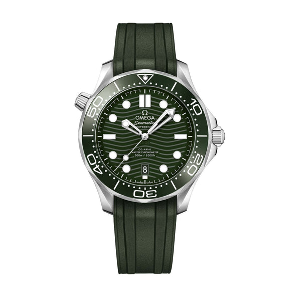 Omega Seamaster 300 42mm Green Dial Rubber Strap – Ref. 210.32.42.20.10.001