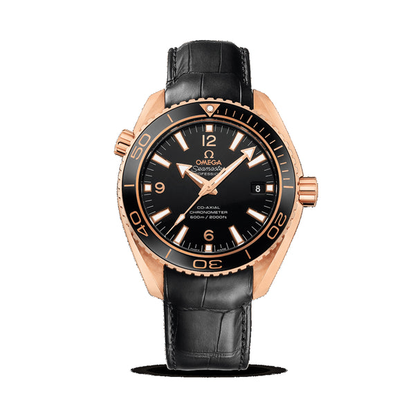 Omega Seamaster 232.63.42.21.01.001 Black Dial 42mm Leather Strap
