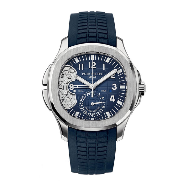 Patek Philippe Aquanaut Travel Time 5650G White Gold Blue Dial