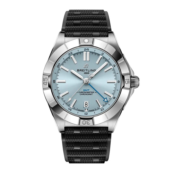 Breitling Chronomat GMT P32398101C1S2 40mm Blue Dial Platinum and Steel
