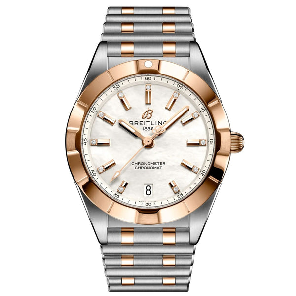 Breitling Chronomat U77310101A2U1 32mm White Mother-of-Pearl Dial Two-Tone
