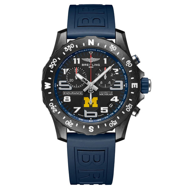 Breitling Professional Endurance Pro X823101C1B1S1 44mm Black Dial Blue Rubber Strap