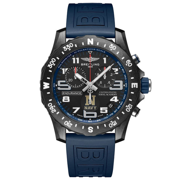 Breitling Endurance Pro X823103C1B1S1 44mm Black Dial Blue Rubber Strap
