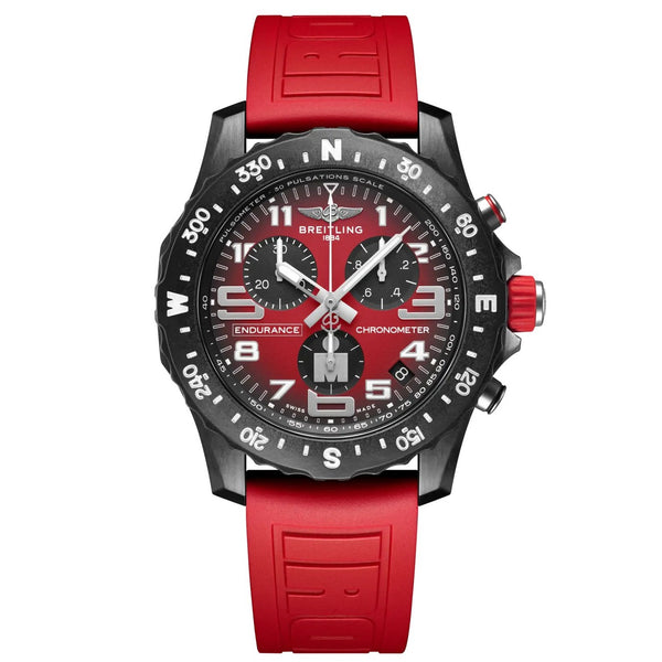 Breitling Endurance Pro X823109A1K1S1 44mm Red Dial Rubber Strap