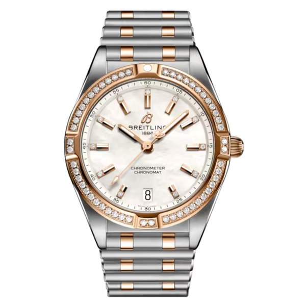 Breitling Chronomat U77310591A2U1 32mm White Mother of Pearl Two-Tone