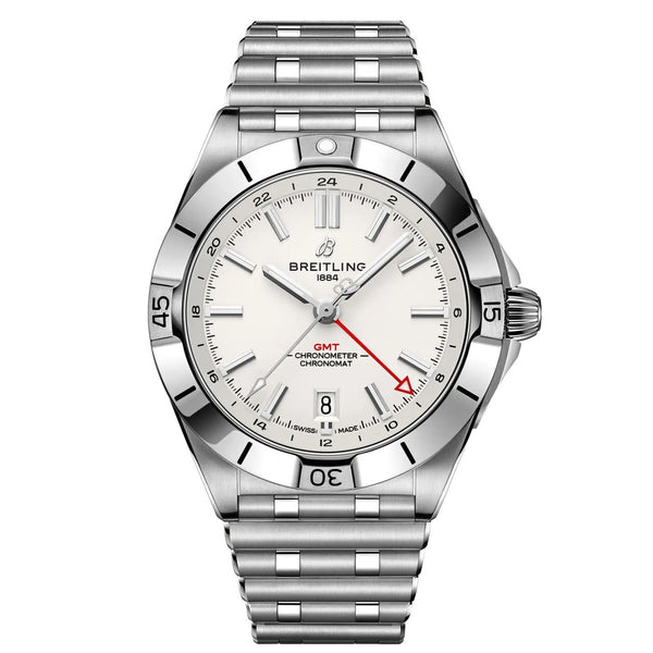 Breitling Chronomat GMT A32398101A1A1 40mm White Dial Stainless Steel Bracelet