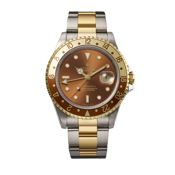Rolex GMT-Master II 16713 40mm Brown Dial Two-Tone Bracelet