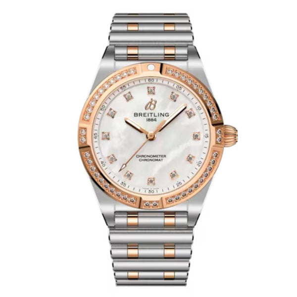 Breitling Chronomat U72310531A1U1 28mm Mother of Pearl Dial Two-Tone