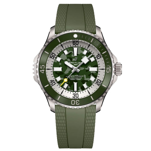 Breitling Superocean E10379D31L1S1 46mm Titanium Green Dial