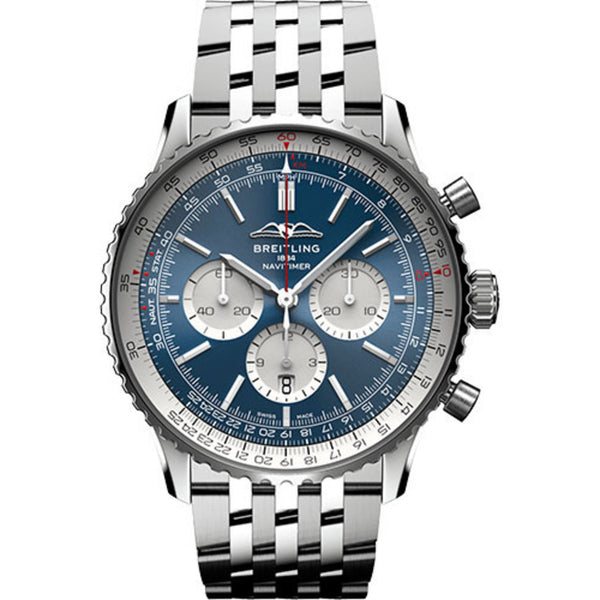 Breitling Super Navitimer B01 AB0137211C1A1 46mm Blue Dial Stainless Steel Bracelet