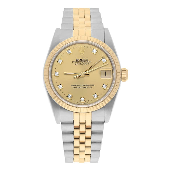Rolex Datejust 68273 31mm Champagne Dial Stainless Steel and Yellow Gold