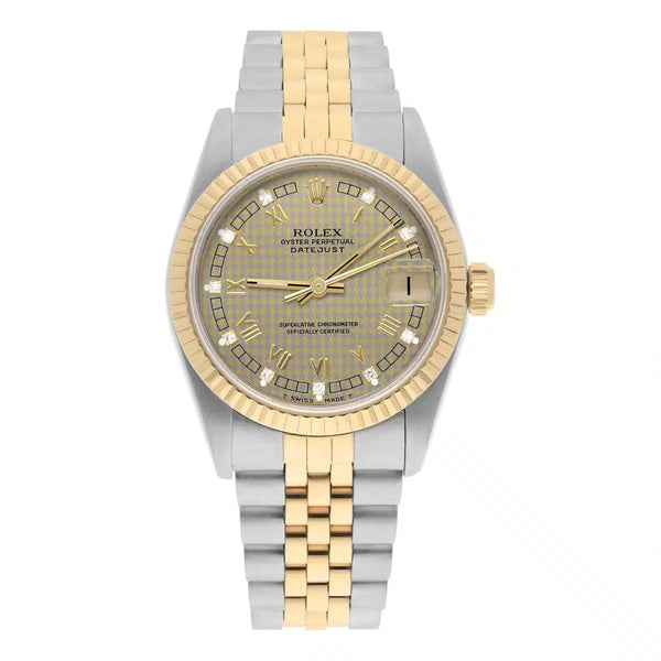 Rolex Datejust 68273 31mm Champagne Diamond Dial Two-Tone Bracelet